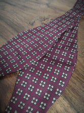 Charger l'image dans la galerie, Noeud papillon vintage bordeaux motif floral Made in Italy