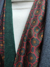 Charger l'image dans la galerie, Foulard vintage double face en cachemire laine et soie