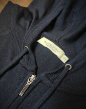 Charger l'image dans la galerie, Suitsupply sweat à capuche zippé en laine merinos bleu marine S/M