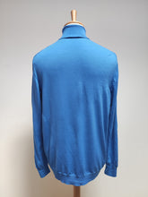 Charger l'image dans la galerie, Drumohr pull à col roulé bleu azur en laine merinos extrafine 52