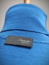 Charger l'image dans la galerie, Drumohr pull à col roulé bleu azur en laine merinos extrafine 52