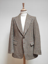 Charger l'image dans la galerie, Harris Tweed blazer vintage tweed pied de coq en pure laine vierge L