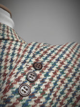 Charger l'image dans la galerie, Harris Tweed blazer vintage tweed pied de coq en pure laine vierge L