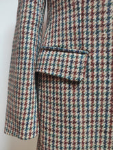 Charger l'image dans la galerie, Harris Tweed blazer vintage tweed pied de coq en pure laine vierge L