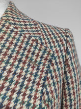 Charger l'image dans la galerie, Harris Tweed blazer vintage tweed pied de coq en pure laine vierge L