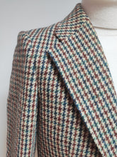 Charger l'image dans la galerie, Harris Tweed blazer vintage tweed pied de coq en pure laine vierge L