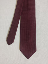 Load image into Gallery viewer, Davide Cenci cravate vintage en grenadine de soie bordeaux Made in Italy