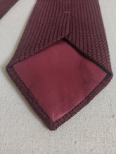 Load image into Gallery viewer, Davide Cenci cravate vintage en grenadine de soie bordeaux Made in Italy