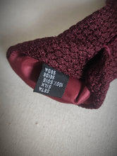 Load image into Gallery viewer, Davide Cenci cravate vintage en grenadine de soie bordeaux Made in Italy