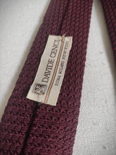 Load image into Gallery viewer, Davide Cenci cravate vintage en grenadine de soie bordeaux Made in Italy