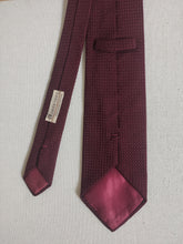 Load image into Gallery viewer, Davide Cenci cravate vintage en grenadine de soie bordeaux Made in Italy