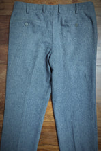Afbeelding in Gallery-weergave laden, Verdera Luxury pantalon à chevrons 100% laine bleu gris chiné 50 Made in Italy