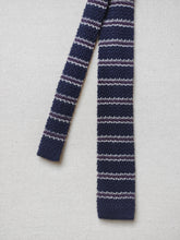 Carica l'immagine nel visualizzatore di Gallery, E. Marinella X Drumohr cravate tricot à rayures en soie et cachemire