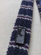Carica l'immagine nel visualizzatore di Gallery, E. Marinella X Drumohr cravate tricot à rayures en soie et cachemire