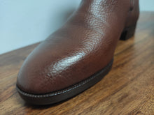 Charger l'image dans la galerie, Tanino Crisci bottines Jodhpur en cuir grainé marron 36,5 FR Made in Italy