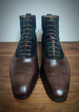 Charger l'image dans la galerie, Septième Largeur bottines tartan Balmoral en cuir de veau marron patiné 7,5 UK/41,5 FR