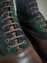 Charger l'image dans la galerie, Septième Largeur bottines tartan Balmoral en cuir de veau marron patiné 7,5 UK/41,5 FR