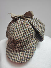 Charger l'image dans la galerie, Harris Tweed casquette tweed Sherlock Holmes Deerstalker 100% laine 62