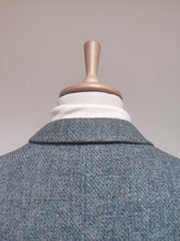 Charger l'image dans la galerie, Blazer vintage en tweed bleu gris en pure laine vierge Harris Tweed 46
