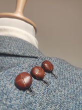 Charger l'image dans la galerie, Blazer vintage en tweed bleu gris en pure laine vierge Harris Tweed 46