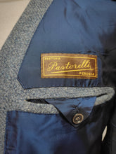 Charger l'image dans la galerie, Blazer vintage en tweed bleu gris en pure laine vierge Harris Tweed 46