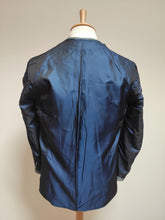 Charger l'image dans la galerie, Blazer vintage en tweed bleu gris en pure laine vierge Harris Tweed 46