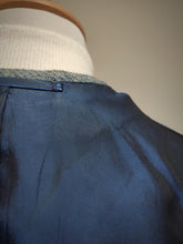 Charger l'image dans la galerie, Blazer vintage en tweed bleu gris en pure laine vierge Harris Tweed 46