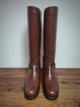Charger l'image dans la galerie, Carmina Albaladejo bottes cavalières en cuir lisse marron 3,5 UK / 36 FR
