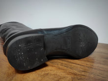 Charger l'image dans la galerie, Santoni bottes cavalières en cuir lisse noir Made in Italy 36,5 FR