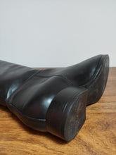 Charger l'image dans la galerie, Santoni bottes cavalières en cuir lisse noir Made in Italy 36,5 FR