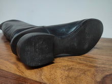 Charger l'image dans la galerie, Santoni bottes cavalières en cuir lisse noir Made in Italy 36,5 FR