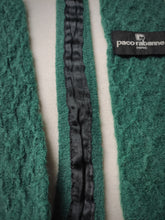Charger l'image dans la galerie, Paco Rabanne Paris cravate large vintage en laine et mohair Made in France