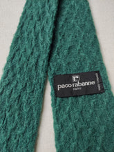 Charger l'image dans la galerie, Paco Rabanne Paris cravate large vintage en laine et mohair Made in France