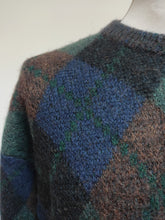 Charger l'image dans la galerie, Peter Brown pull losanges col rond en laine et mohair Made in Italy 54 / XXL