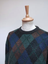 Charger l'image dans la galerie, Peter Brown pull losanges col rond en laine et mohair Made in Italy 54 / XXL