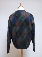 Charger l'image dans la galerie, Peter Brown pull losanges col rond en laine et mohair Made in Italy 54 / XXL