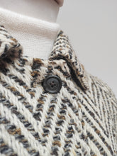 Charger l'image dans la galerie, Burberrys manteau femme à chevrons en pure laine Made in England 12 UK / 40 FR