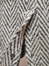 Charger l'image dans la galerie, Burberrys manteau femme à chevrons en pure laine Made in England 12 UK / 40 FR