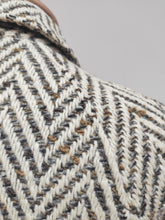Charger l'image dans la galerie, Burberrys manteau femme à chevrons en pure laine Made in England 12 UK / 40 FR