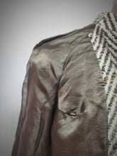 Charger l'image dans la galerie, Burberrys manteau femme à chevrons en pure laine Made in England 12 UK / 40 FR