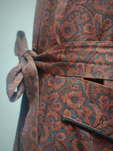 Charger l'image dans la galerie, Robe de chambre vintage à col châle en satin de coton taille L