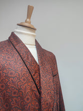 Charger l'image dans la galerie, Robe de chambre vintage à col châle en satin de coton taille L