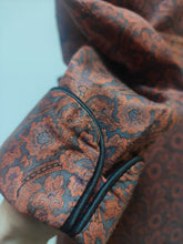 Charger l'image dans la galerie, Robe de chambre vintage à col châle en satin de coton taille L