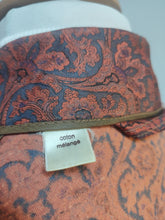 Charger l'image dans la galerie, Robe de chambre vintage à col châle en satin de coton taille L