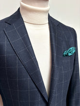 Cargar imagen en el visor de la galería, Scapa costume bleu gris à carreaux fenêtre deux pièces en laine et cachemire 48
