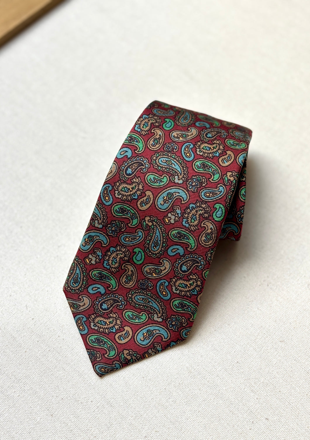 Arnys Paris cravate vintage real madder Made in England