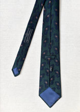 Charger l'image dans la galerie, Francesco Smalto Paris X Charles Hill cravate verte paisley Made in England
