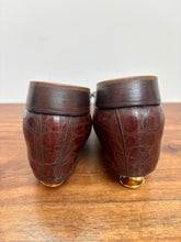 Carica l&#39;immagine nel visualizzatore di Gallery, Walter shoes mocassins pampilles femme en cuir marron Made in Italy 36 FR
