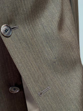 Charger l&#39;image dans la galerie, Carven costume vintage marron à chevrons en laine  54/56

