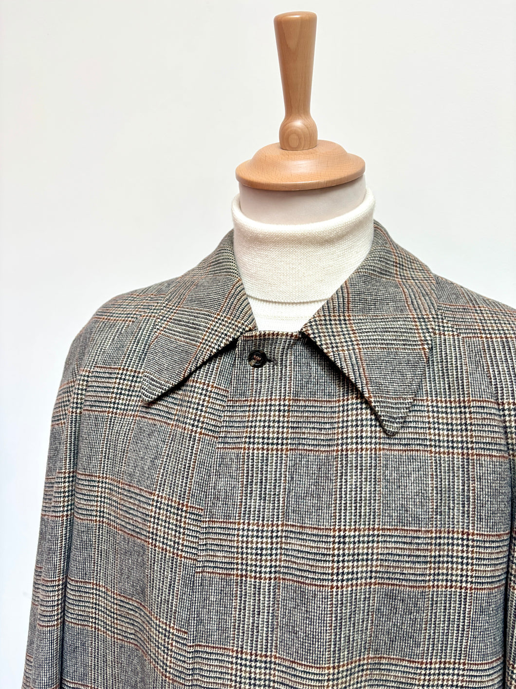 Dunn & Co manteau classique raglan Prince de Galles en pure laine vierge L